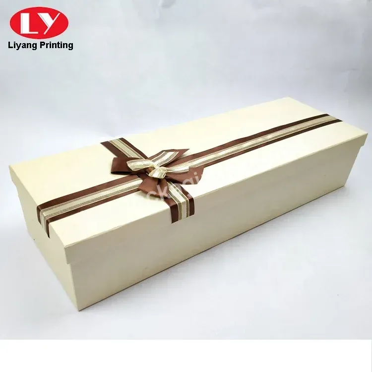 Valentines's Day Luxury Ribbon Custom Logo Gift Flower Boxes Cardboard