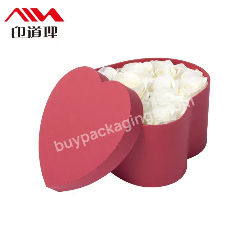 Velvet Round Flower Boxes With Custom Logo Printed Suede Box For Roses Valentines Gifts Flower Packaging Boxes