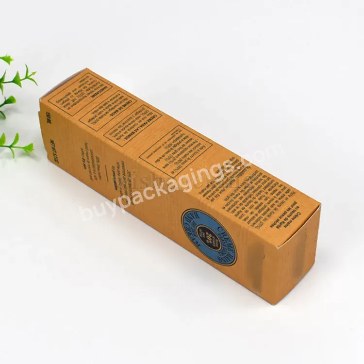 Verpackungs Box Custom Logo Recyclable Tucked Brown Skin Care Toner Package Cosmetics Paper Box