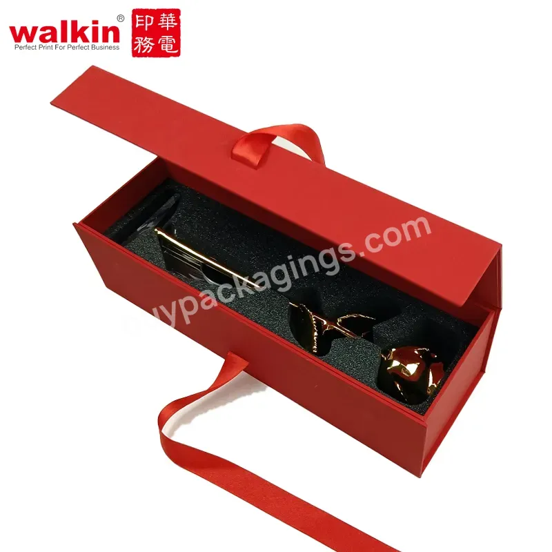 Walkin Cardboard Jewelry Gift Bag Necklace Drawing Box Package Slide Drawer Paper Box With Black Foam For Jewelry Packaging