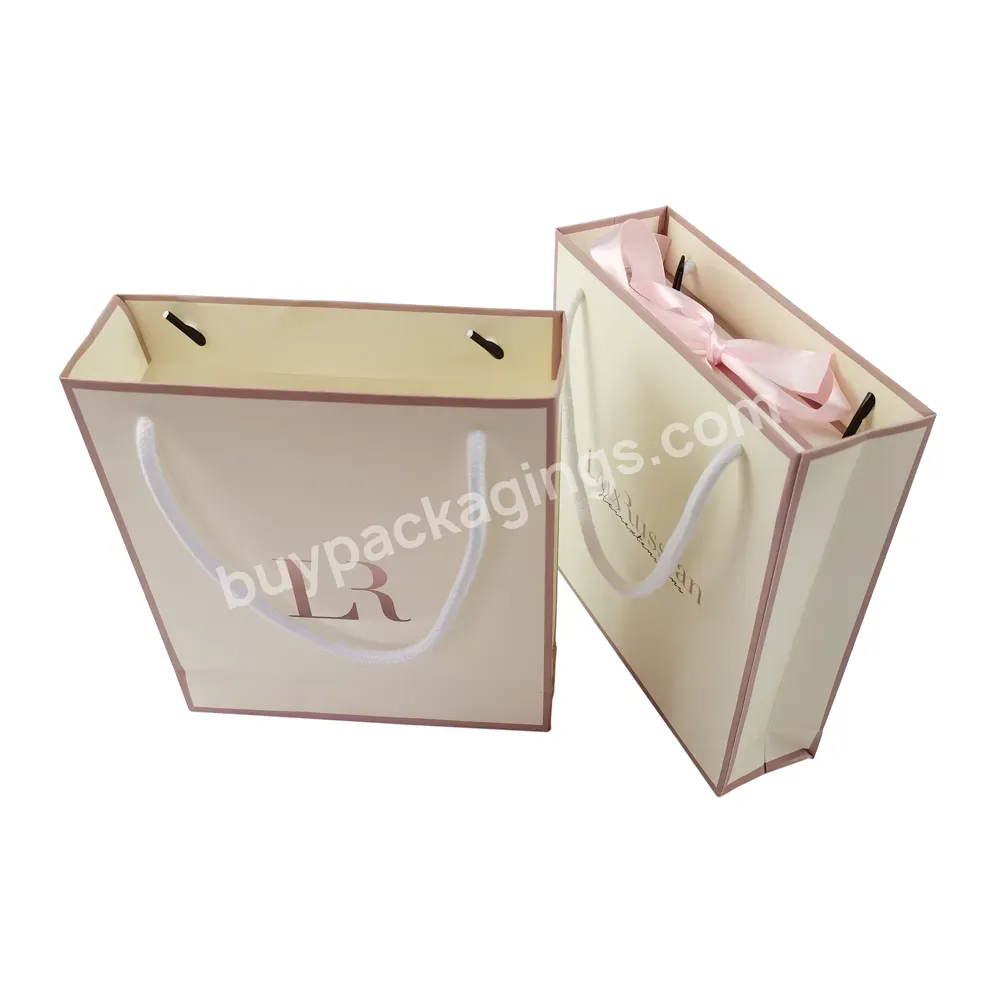 Walkin Luxury Custom Size Package Paper Handle Paper Bag Kraft Paper Shopping Bag