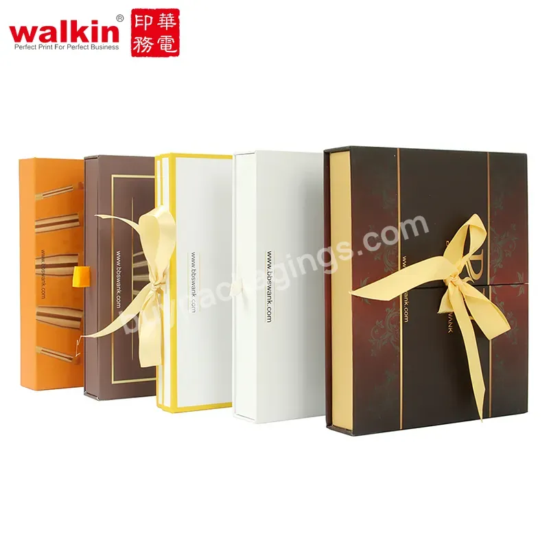 Walkin Oem Manufacturer Custom Design Made Rigid Cardboard Paper Cosmetic Luxury Gift Clothing Packaging Cosmetic Paper Gift Box