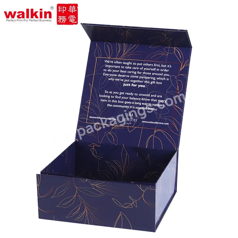 Walkin Wholesale Custom Logo Ribbon Printed Folding Foldable Cardboard Magnet Magnetic Gift Packaging Packaged Paper Box