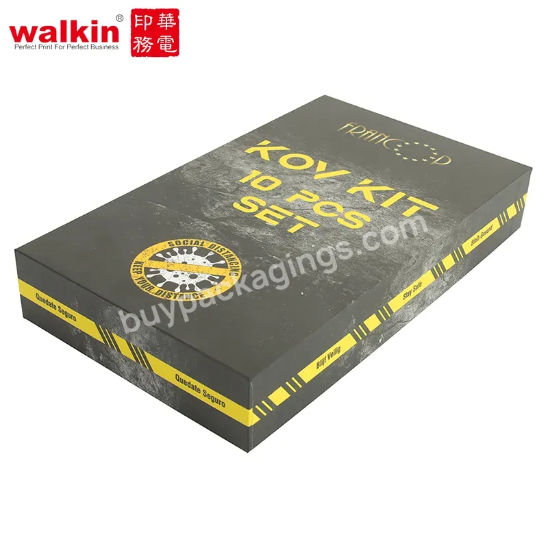 Walkin Wholesale Custom Luxury Magnetic Gift Set Cosmetic Box Silk Pillowcase Box Packaging