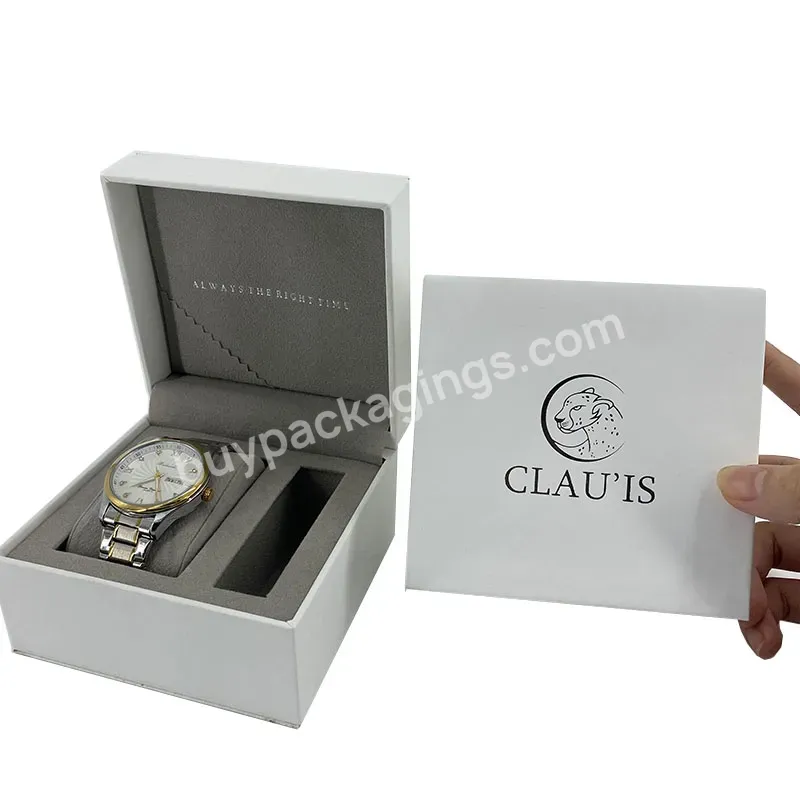 Watch Box Dongguan Luxury Custom Logo Black Cardboard Paper Gift Packaging New Design Custom Square Watch Box