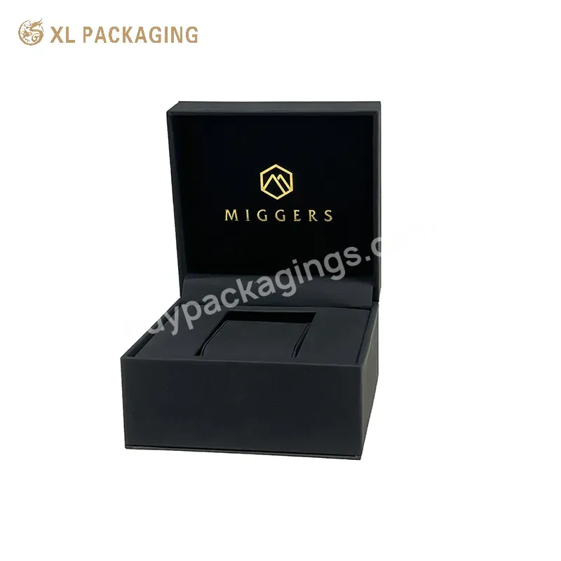 Watch Box Luxury High Quality Custom Logo Black Cardboard Paper Gift Packaging Watch Gift Boxes Jewelry Box With Leather Pillow - Buy Watch Box Luxury High Quality Custom Logo Black Cardboard Paper Gift Packaging,Custom Logo Black Cardboard Paper Gif