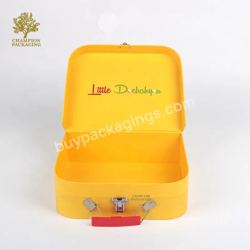 Wedding Favor Paper Suitcase Baby Gift Packaging Box Decorative Suitcase Shaped Gift Cardboard Boxes With Handle