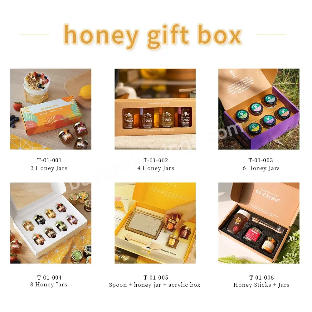 Wedding Gift Boxes Honey Custom Printing Jam Jars Carton Empty Honey Packaging Box Factory