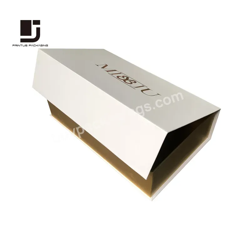 White And Gold Jewelry Magnetic Gift Boxes