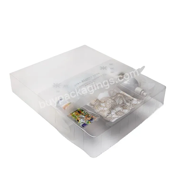 White Custom Transparent Pp Packing Box For Cosmetic Pp Plastic Clear Skin Care Set Packaging Box