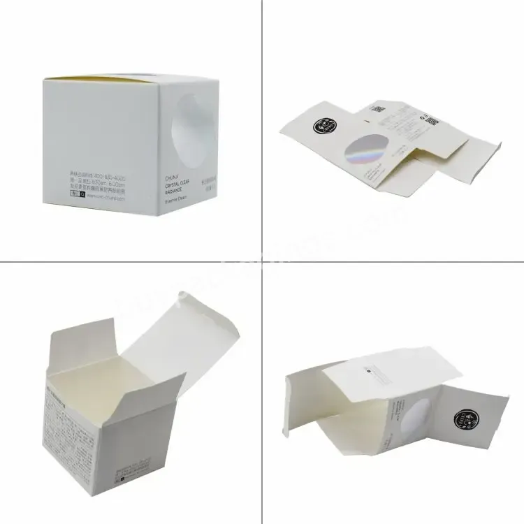 White Deluxe Cream Foundation Cosmetic Skin Care Gift Packaging Box Silver Stamping Printing Square Box