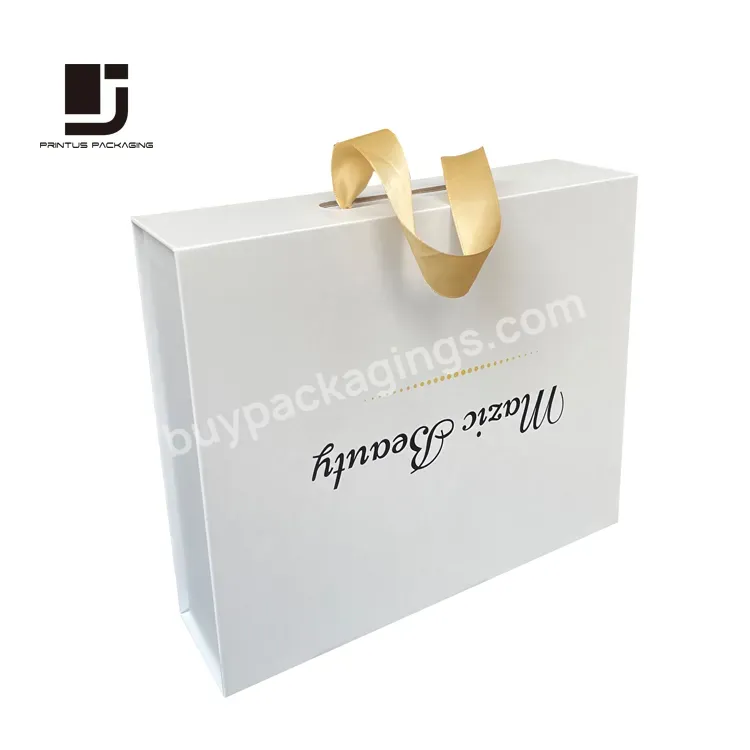 White Elegant Christmas Gift Box Packaging For Souvenir