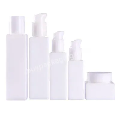 White Opal Round Glass Lotion Bottle With Pump Or Screw Cap For Skincare Cosmetic Packaging