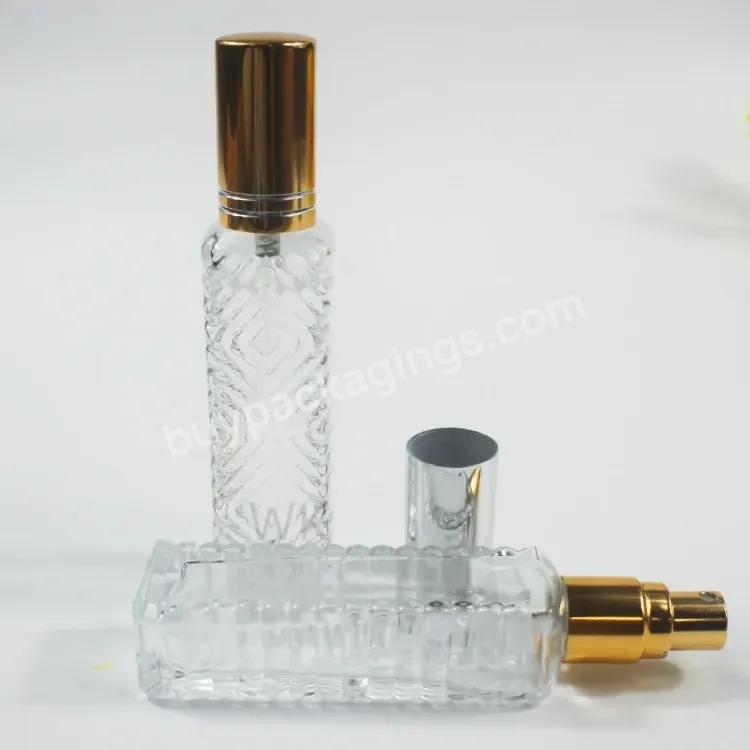 Wholesale 10ml Empty Luxury Square Refillable Pocket Private Label Glass Perfume Bottle And Sprayer Bottle