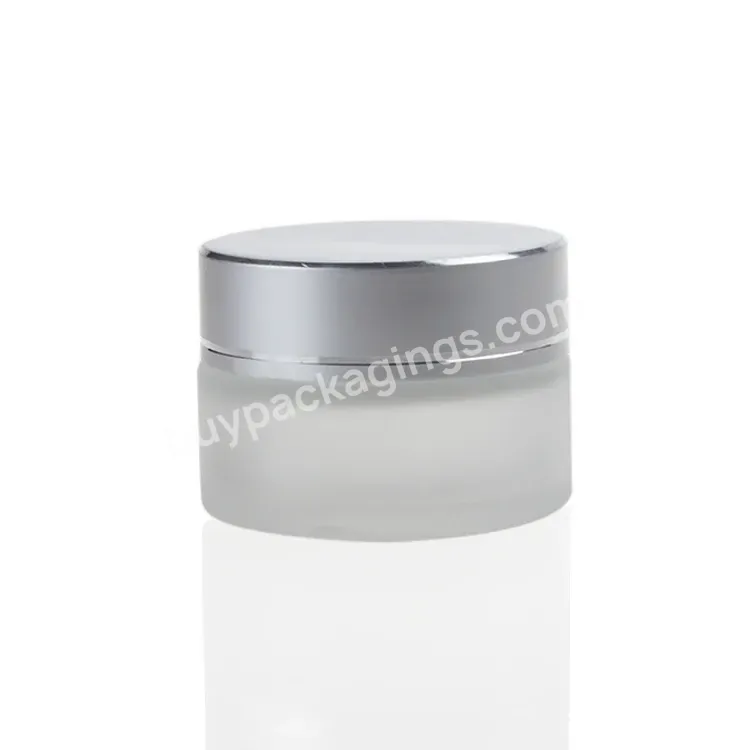 Wholesale 15g Clear Frosted Glass Cream Jar With Matte Silver Aluminum Lid,15 Gram Cosmetic Jar For Eye Cream,15g Glass Bottle - Buy High Quality Glass Cream Jars,China Cream Jar Suppliers,Cheap Wholesale Cream Jars.