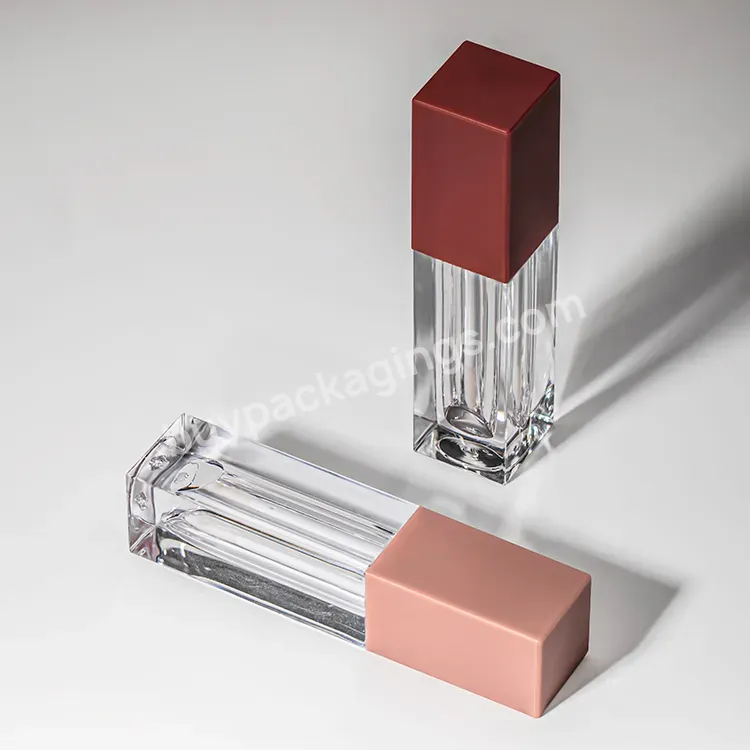 Wholesale 3ml Square Lip Gloss Tube Plastic Pet Tube Lipstick Lip Glaze Packaging Container Empty Tube