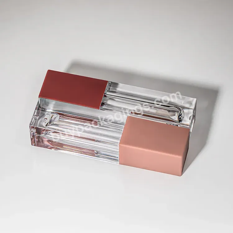 Wholesale 3ml Square Lip Gloss Tube Plastic Pet Tube Lipstick Lip Glaze Packaging Container Empty Tube