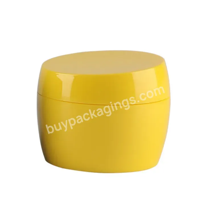 Wholesale 50ml Eco-friendly Green Yellow White Child Resistant Hair Products Plastic Cosmetic Jar Custom Plastic Jar For Women