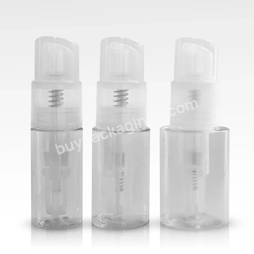 Wholesale 60ml 80m 120ml Pet Powder Shaker Baby Pump Dispenser Spray Hair Dry Shampoo Private Label Bottle With Half Cover