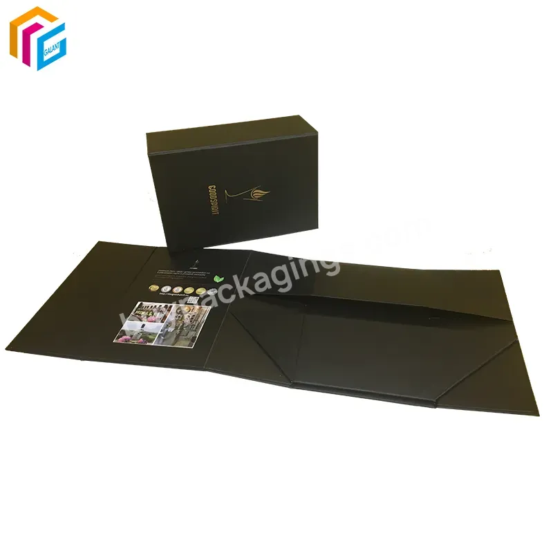 Wholesale Black Magnetic Boxes Custom Logo Cardboard Magnetic Gift Box Gold Foil Luxury Cosmetic Magnetic Packaging Boxes