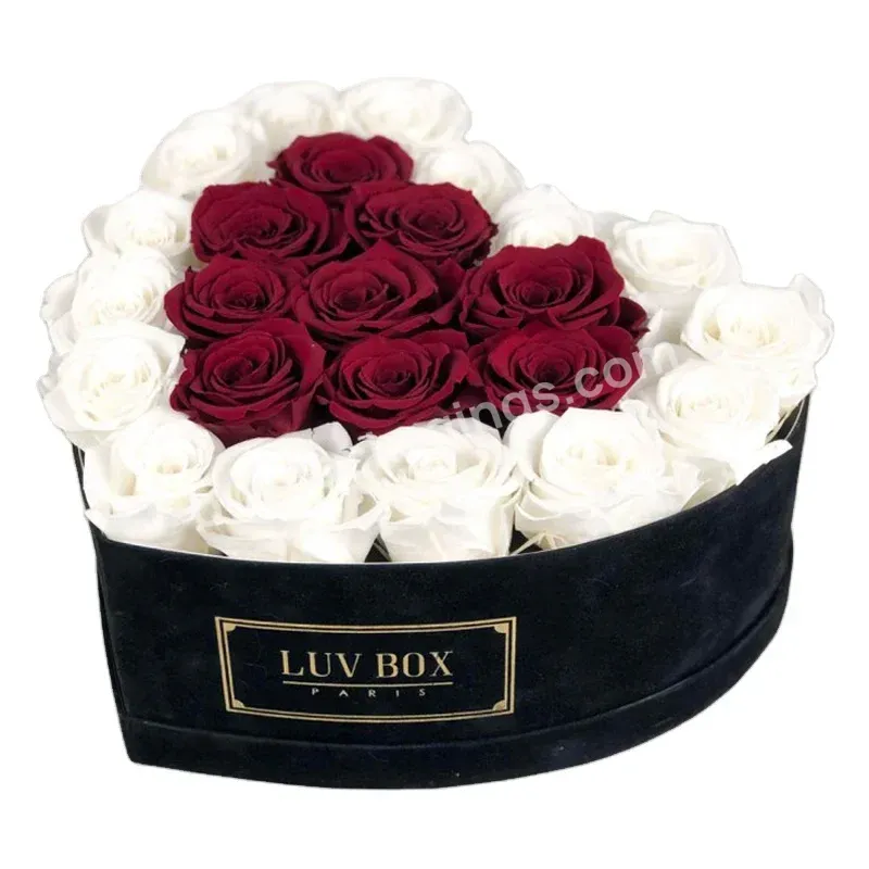 Wholesale Bouquet Heart Box Flower Candy Macaroon Gift Hat Packaging Box Flower