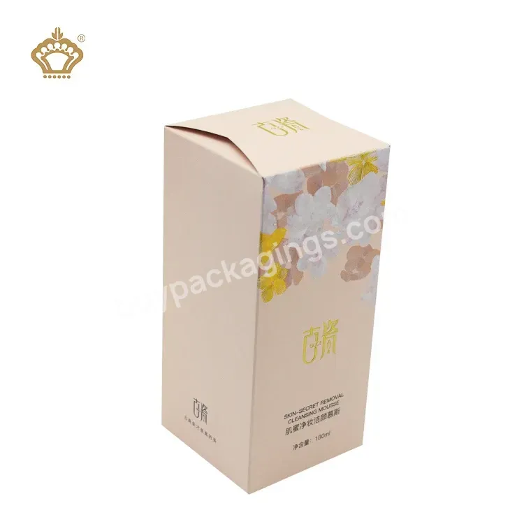 Wholesale Cheap Custom Gold Foil Logo Printed Tube Bottle Cosmetics Paper Packaging Box For Hand Eyes Cream