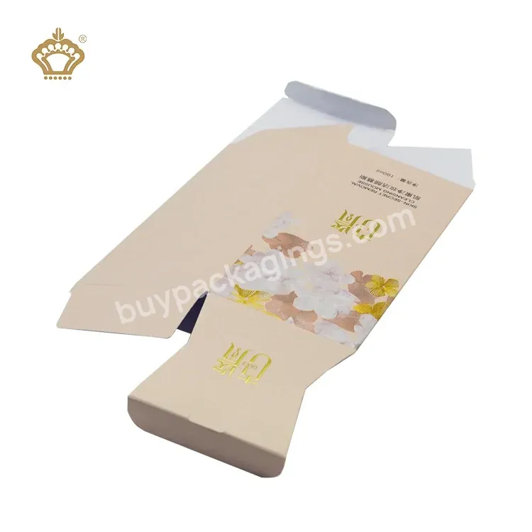 Wholesale Cheap Custom Gold Foil Logo Printed Tube Bottle Cosmetics Paper Packaging Box For Hand Eyes Cream