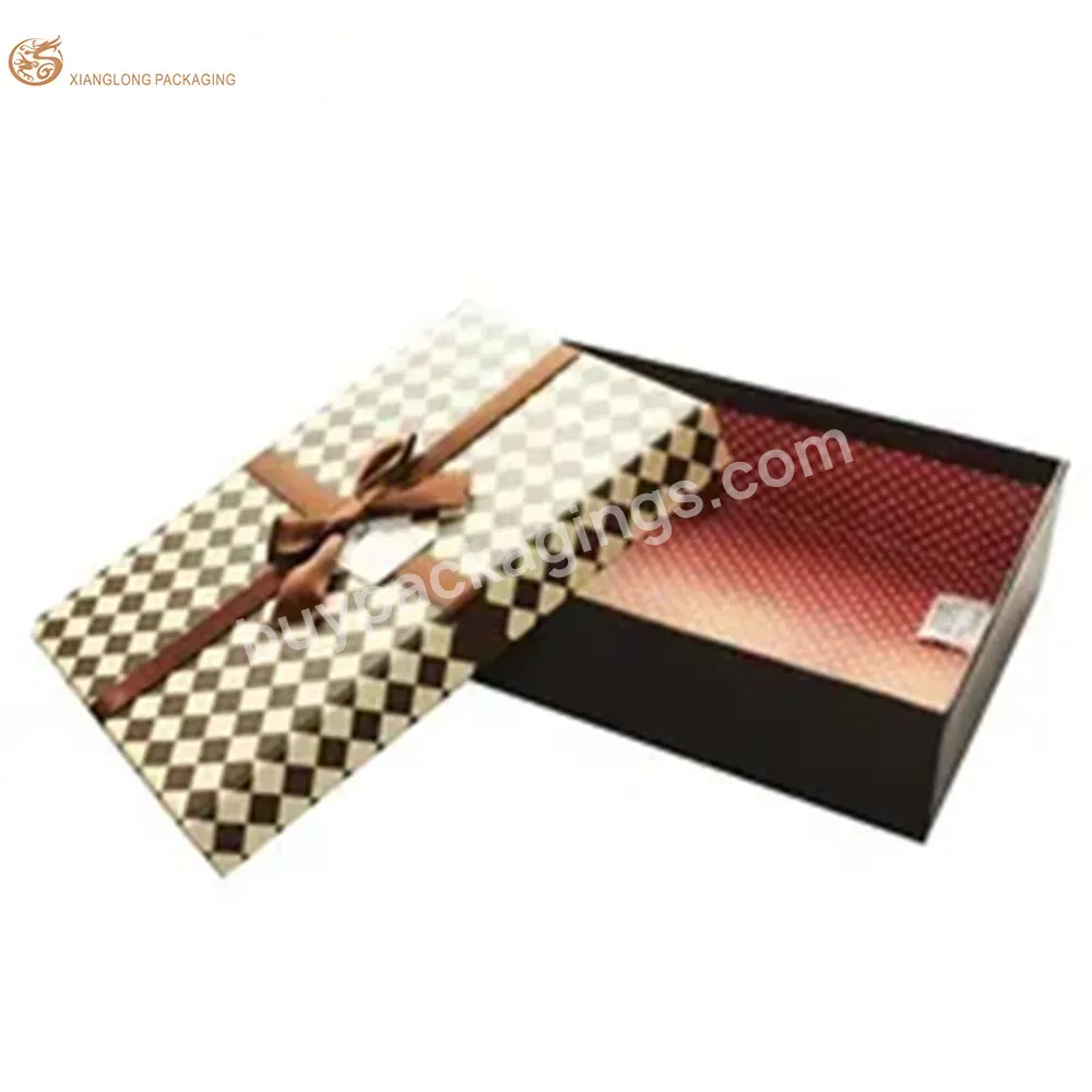 Wholesale Cheap Machine Made Large Capacity Cardboard Paper Box Shoe Gift Packaging Box With Ribbon - Buy Lid And Base Paper Box,Custom Paper Boxes,Paper Box With Ribbon Bow.