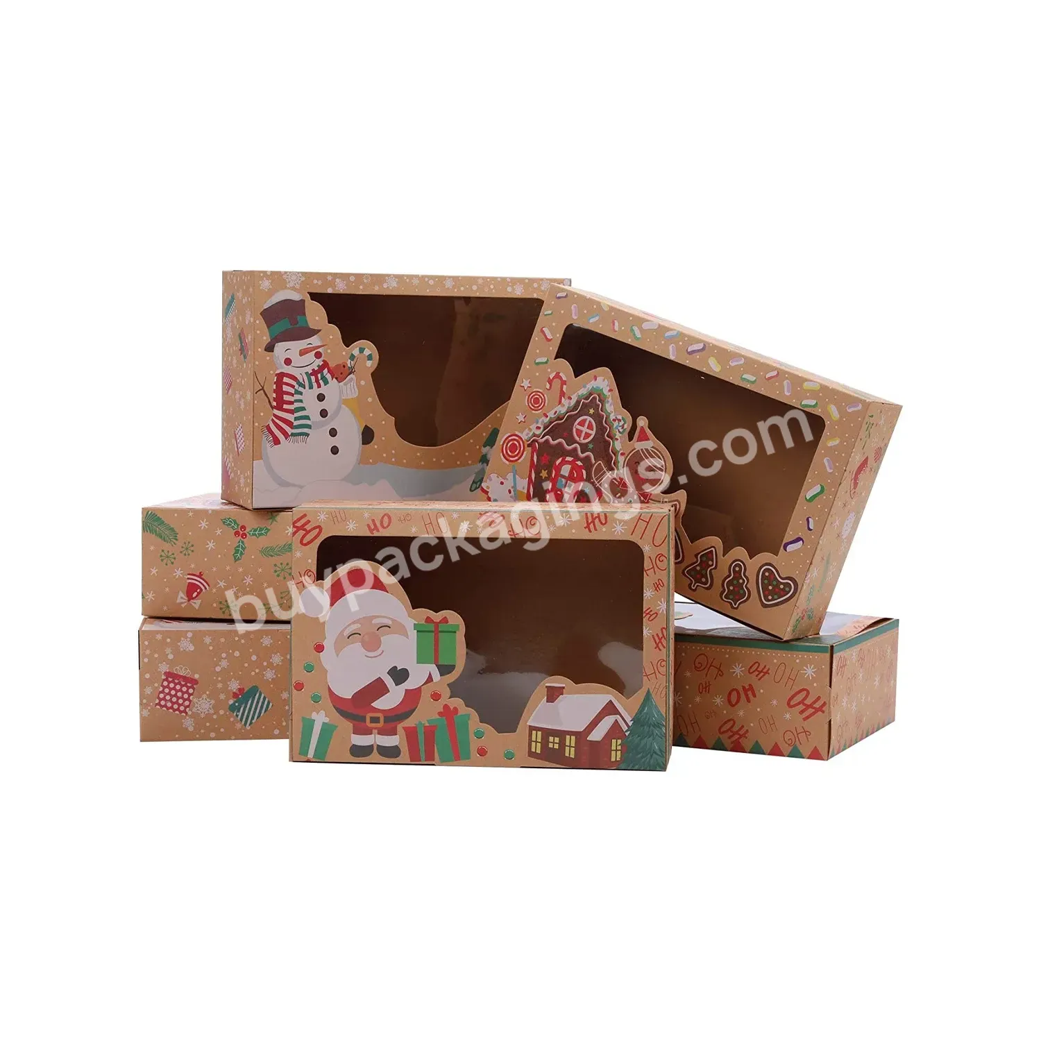 Wholesale Christmas Folding Gift Box Cartoon Christmas Packaging Paper Box Candy Box