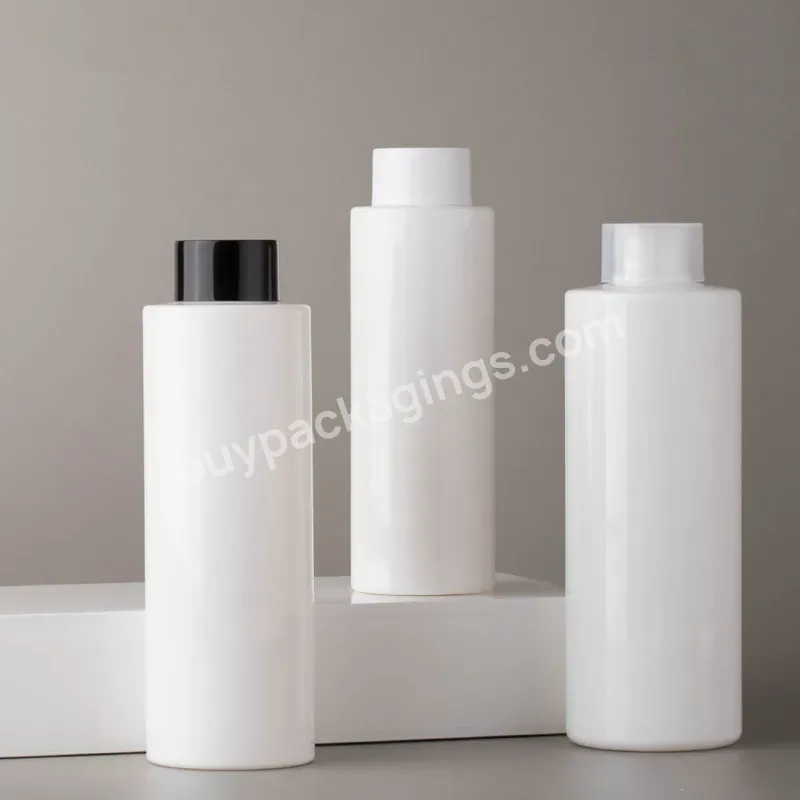 Wholesale Cosmetic Packaging Lotion 500ml 300ml Pet Top Cap White Customized Skincare Bottles Luqid Plastic Vials