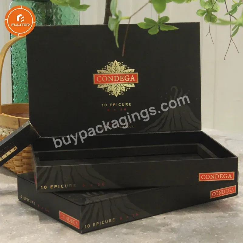 Wholesale Custom Cardboard Black Luxury Paper Cigar Box
