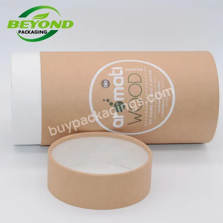 Wholesale Custom Cardboard Brown Kraft Paper Food Packaging Paper Tube With Clear Pvc Window