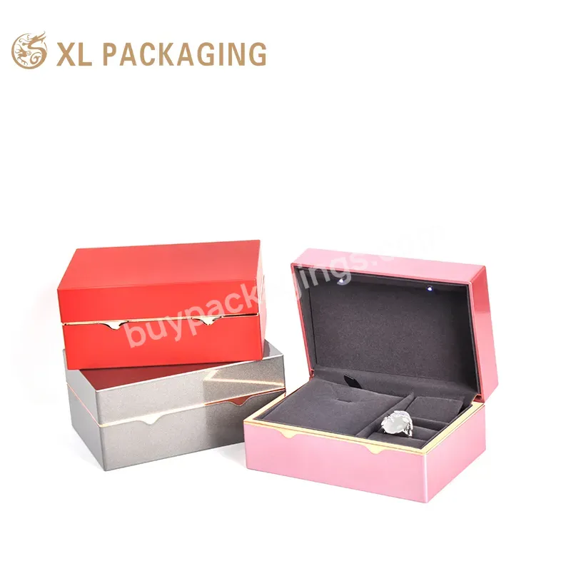 Wholesale Custom Fashion Pink Jewelry Box Bracelet Necklace Ring Pink Jewelry Packaging Box For Logo