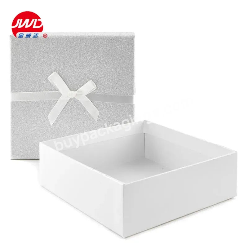Wholesale Custom Large Pink Foldable Cardboard Tray And Lid Gift Boxes With Ribbon