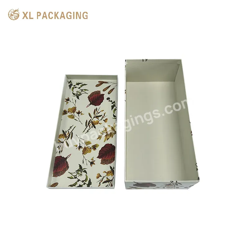 Wholesale Custom Leaf Surface Clothing Shoe Cosmetic Lid And Base Box For Logo