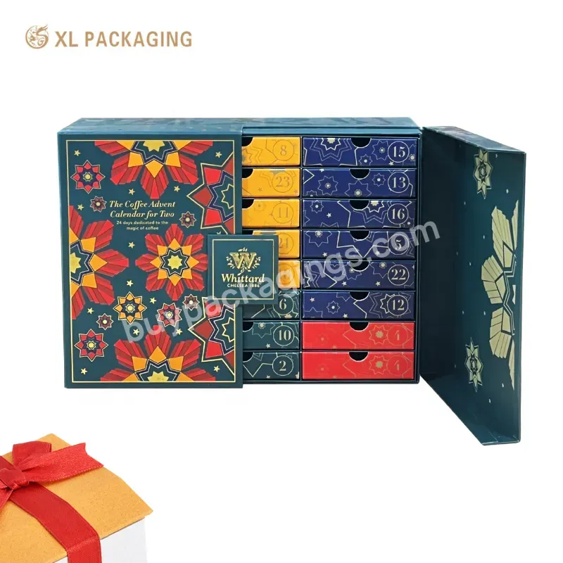 Wholesale Custom Logo 24 Boxes Luxury Cardboard Fashion Advent Calendar Box For Gift Box - Buy Paper Advent Calendar Boxes,Box Paper For Gift,24 Advent Calendar Box.