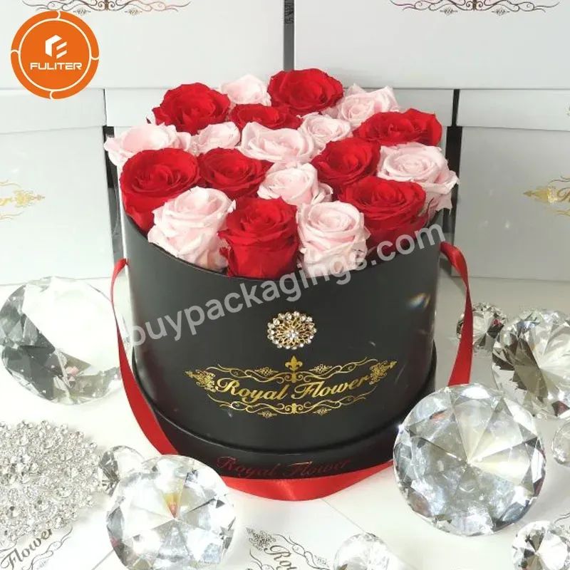 Wholesale Custom Logo Mom White Luxury Round Gift Boxes For Shipping Packiging Cylinder I Love You Flower Hat Boxes