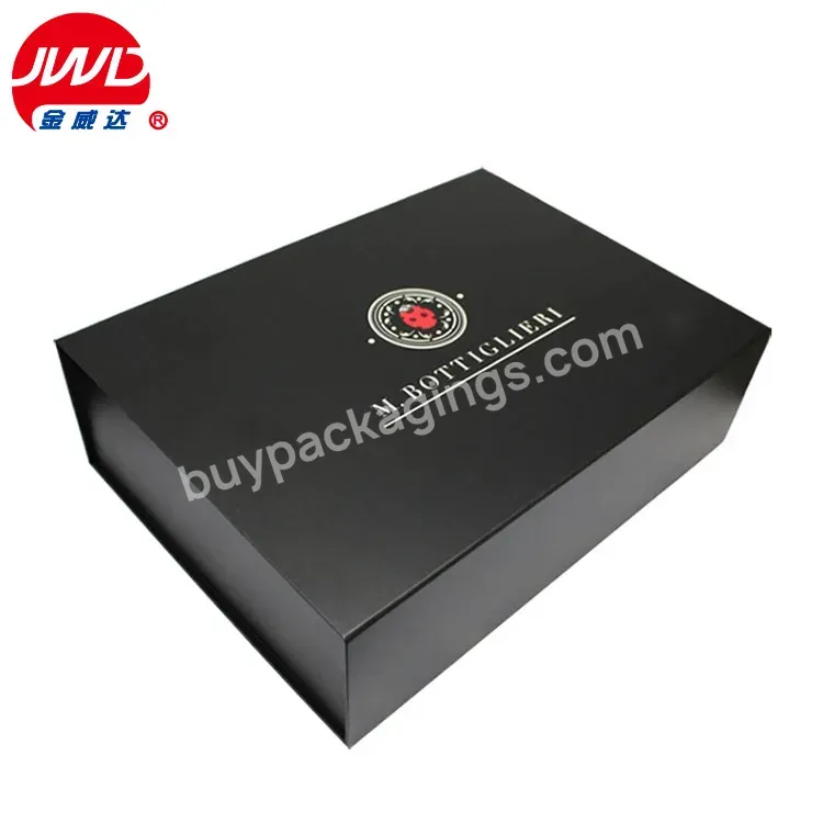 Wholesale Custom Logo Printing Black Folding White Cardboard Clothing Magntic Gift Box