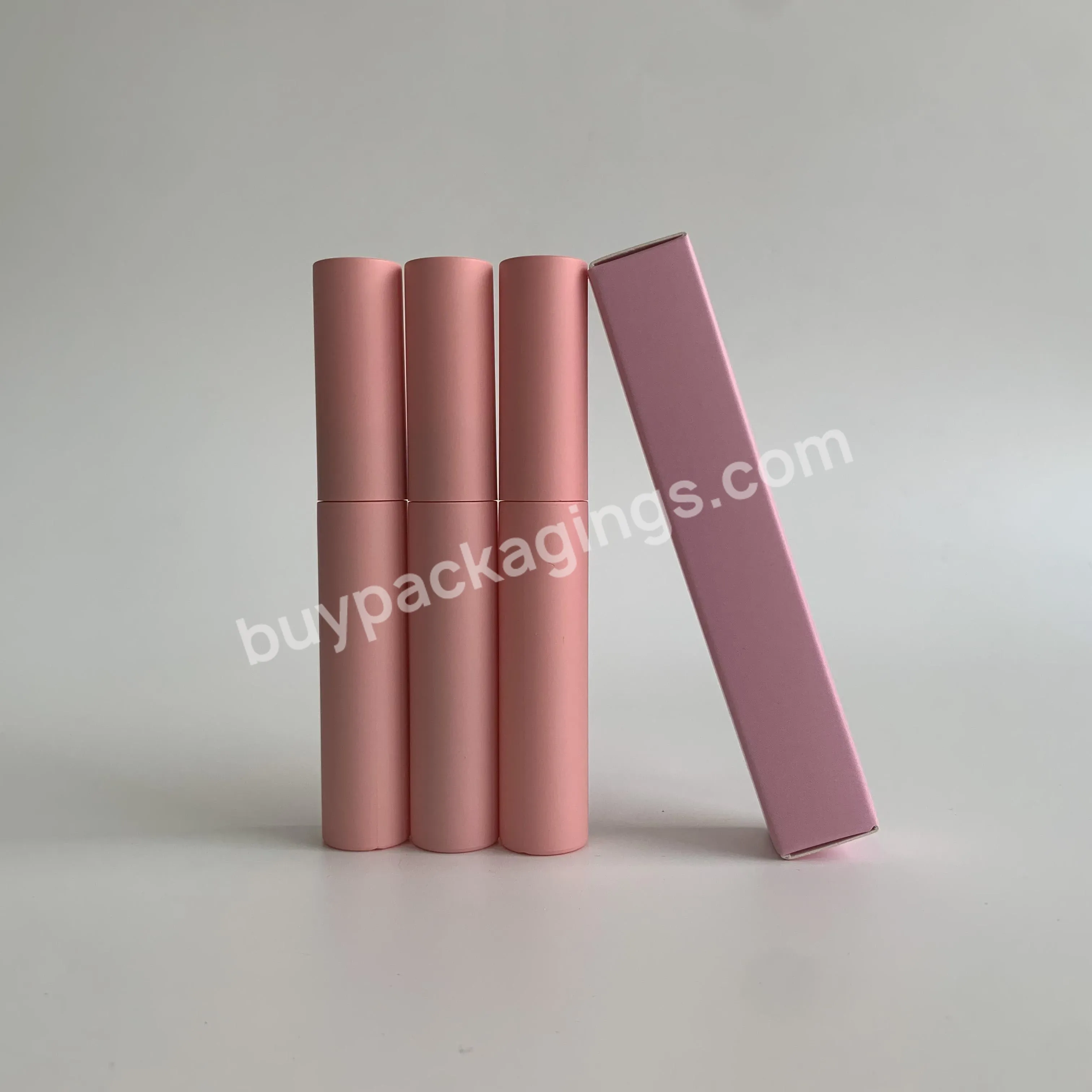 Wholesale Custom Logo Screen Printing Stickers 10ml Pink Lip Gloss Eyeliner Eyelash Eyebrow Makeup Packaging