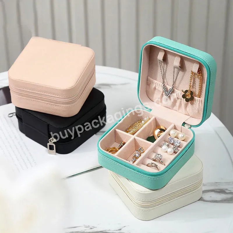 Wholesale Custom Logo Velvet Jewelry Storage Box Luxury Earring Bracelet Necklace Ring Box Jewelry Packaging Box