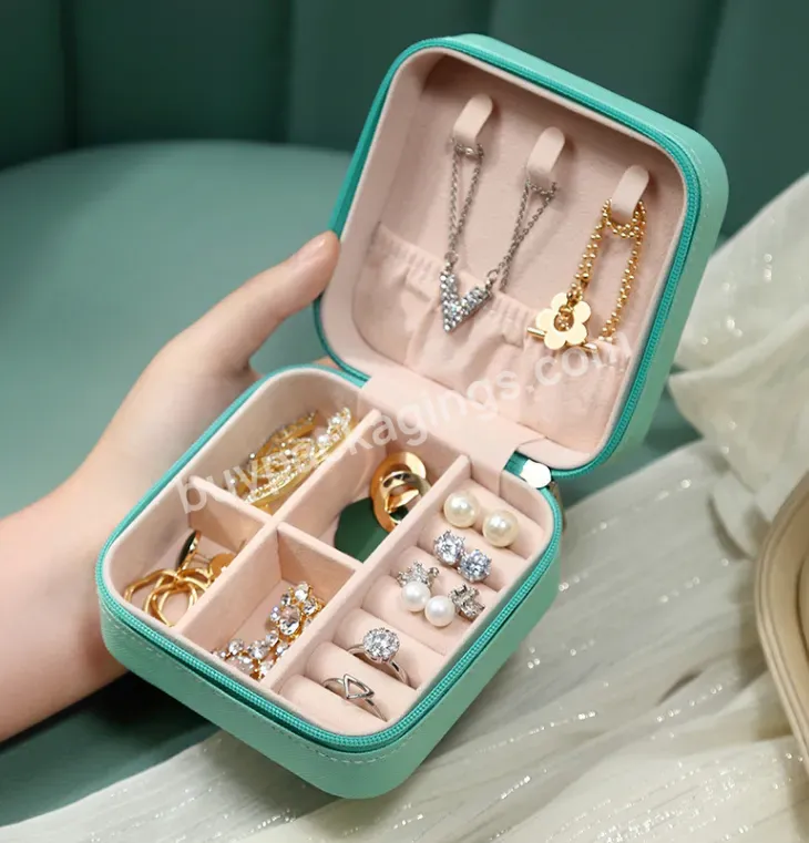 Wholesale Custom Logo Velvet Jewelry Storage Box Luxury Earring Bracelet Necklace Ring Box Jewelry Packaging Box