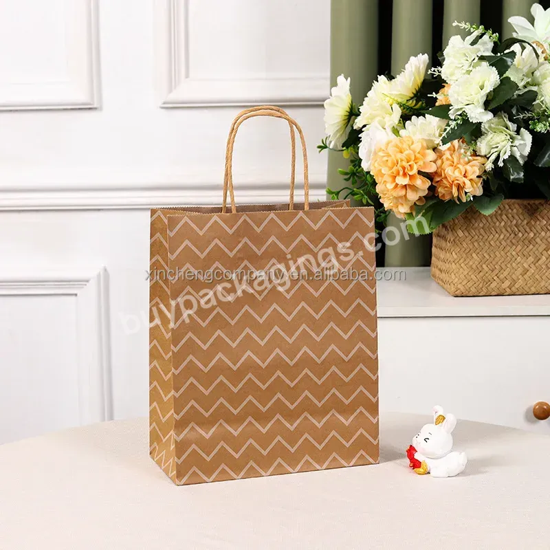 Wholesale Custom Logo White Kraft Paper Bags Reusable Kraft Packaging Bag With Handles High Quality Paper Bags For Shopping
