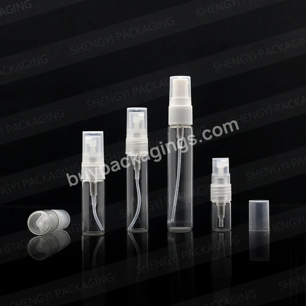 Wholesale Custom Luxury 1ml 2ml 3ml 5ml 7ml 10ml Clear Empty Round Shaped Glass Spray 10ml Refillable Atomizer Perfume