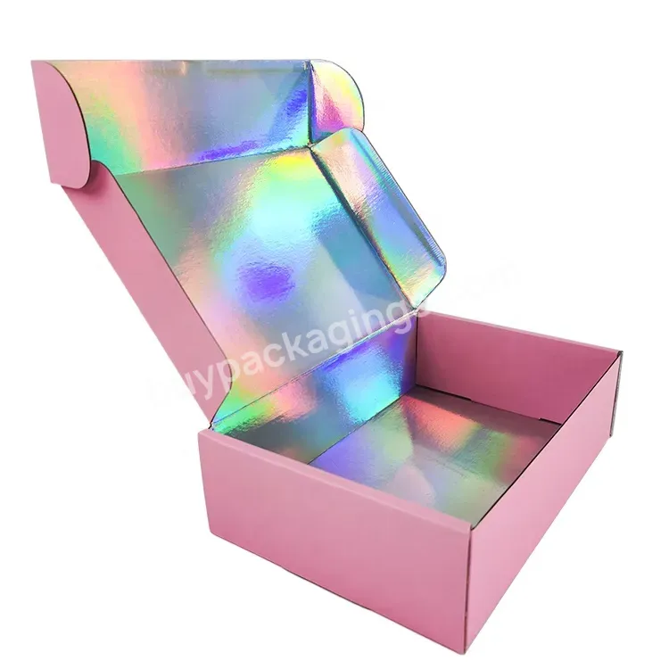 Wholesale Custom Luxury Colorful Art Printing Corrugated Paper Carton T-shirt Clothing Socks Packaging Mailers Pink Shipping Box
