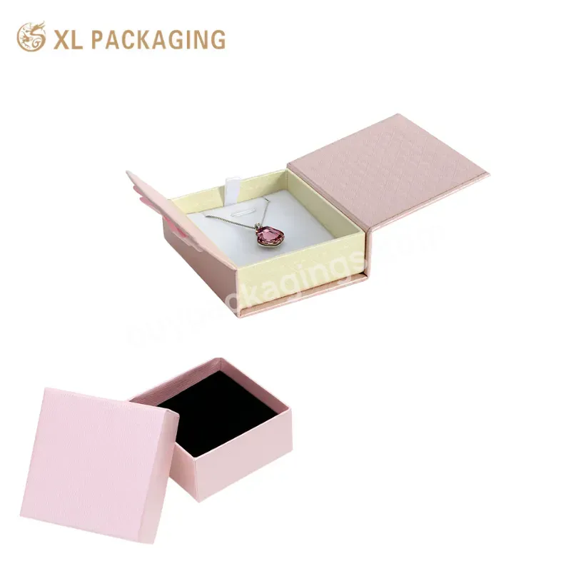 Wholesale Custom Luxury Jewelry Box Bracelet Necklace Ring Pink Jewelry Packaging Fashion Box For Women