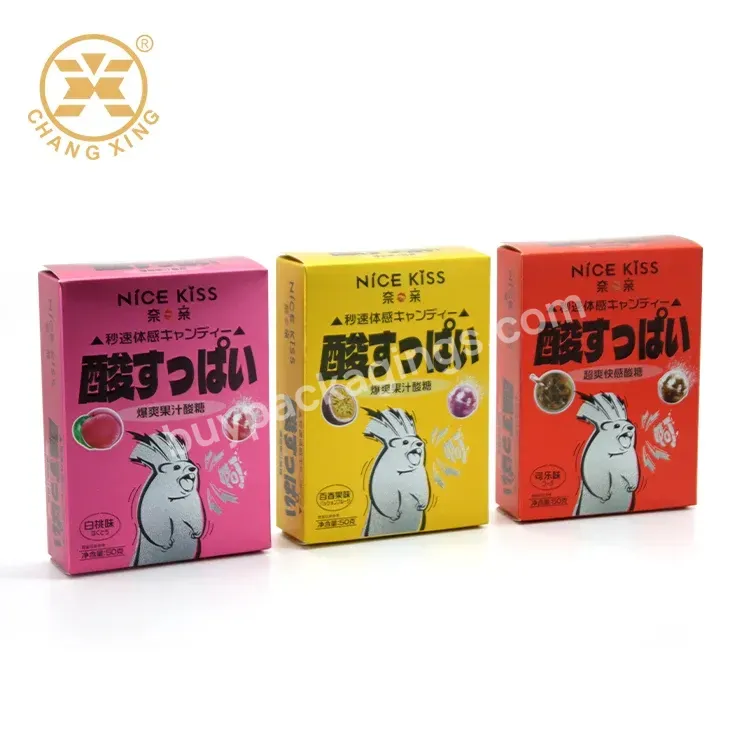 Wholesale Custom Offset Printing Packaging Cartoon Sweet Japanese Soft Candy Paper Box