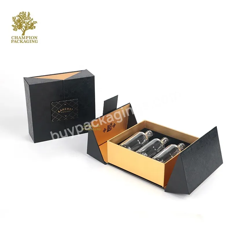Wholesale Custom Packaging Elegant Black Small Cosmetic Box Magnetic Paper Gift Box For Skincare Packaging