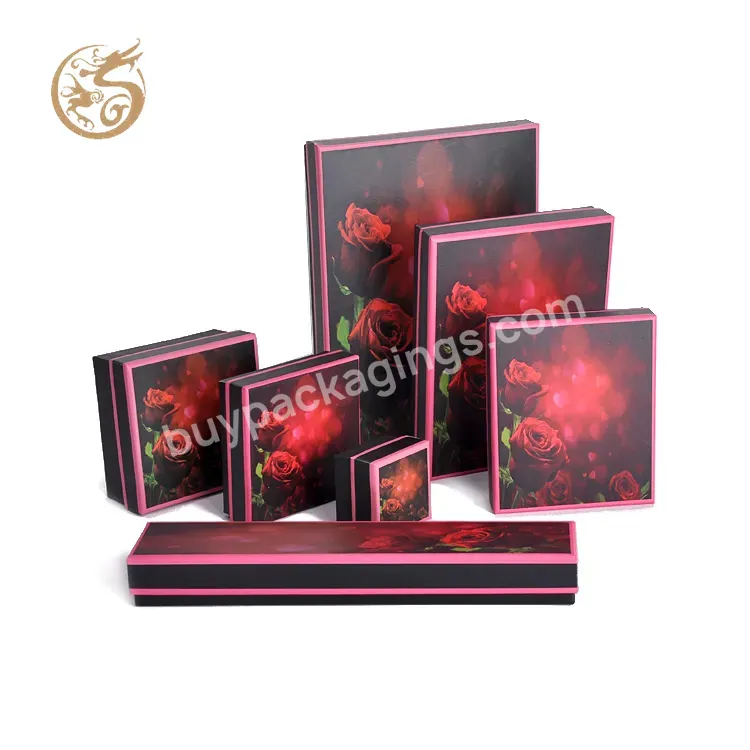 Wholesale Custom Paper Jewelry Boxes With Logo Packaging Bow Jewelry Box Luxury Necklace Ring Gift Boxes