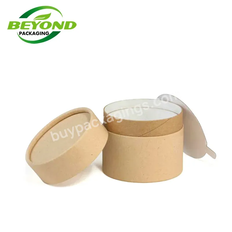 Wholesale Custom Recyclable Black Cylinder Round Cardboard Packaging Box Mailing Container Kraft Paper Lip Balm Paper Tube