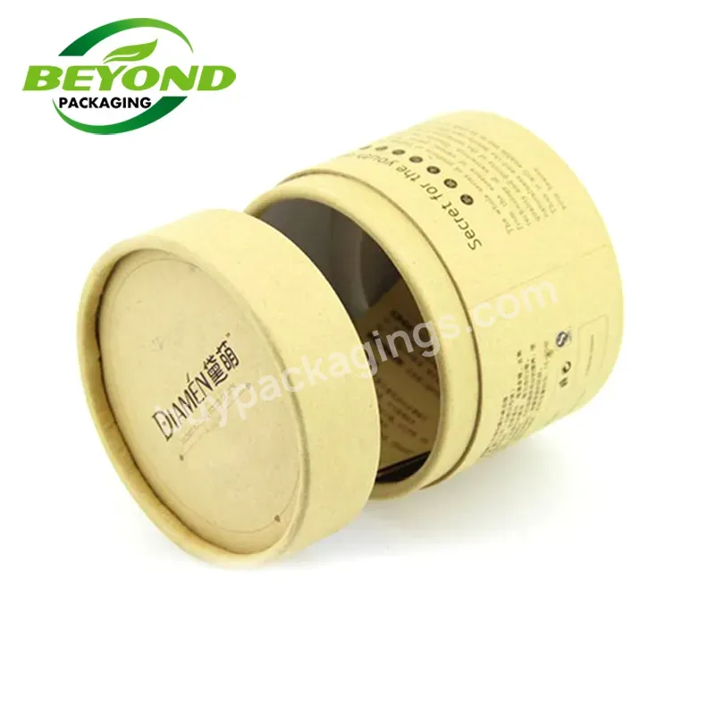 Wholesale Custom Recyclable Black Cylinder Round Cardboard Packaging Box Mailing Container Kraft Paper Lip Balm Paper Tube